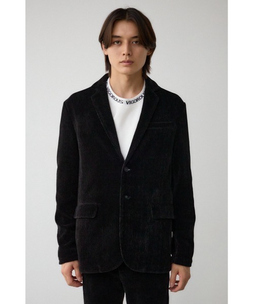 AZUL by moussy（アズールバイマウジー）の「ベロアコーデュロイステイサムジャケット（テーラードジャケット・メンズ・ブラック/グレー・LARGE/MEDIUM）」の6枚目の写真
