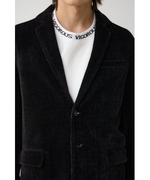 AZUL by moussy（アズールバイマウジー）の「ベロアコーデュロイステイサムジャケット（テーラードジャケット・メンズ・ブラック/グレー・LARGE/MEDIUM）」の9枚目の写真