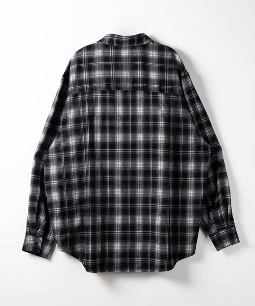 me+em select(ミームセレクト)の「ビッグシルエットブラックチェックネルシャツ / big silhouette black check flannel shirt(シャツ/ブラウス・レディース・ブラック・FREE)」の22枚目の写真