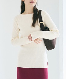 coca（coca） | アンゴラタッチ ボートネックリブニット(ニット/セーター)