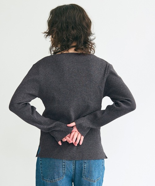 coca（coca）（コカ）の「【WEB限定セール】アンゴラタッチ ボートネックリブニット（ニット/セーター・レディース・ブラック/A/B/アイボリー/その他1/チャコール/ネイビー・S/M/L）」の20枚目の写真