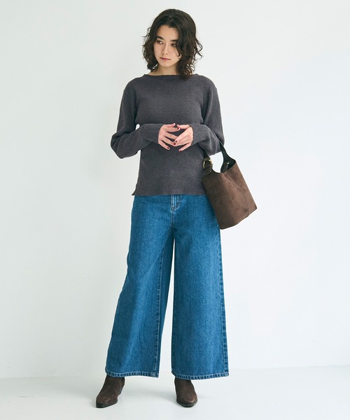 coca（coca）（コカ）の「【WEB限定セール】アンゴラタッチ ボートネックリブニット（ニット/セーター・レディース・ブラック/A/B/アイボリー/その他1/チャコール/ネイビー・S/M/L）」の21枚目の写真