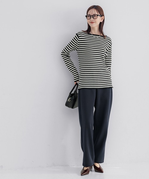 coca（coca）（コカ）の「【WEB限定セール】アンゴラタッチ ボートネックリブニット（ニット/セーター・レディース・ブラック/A/B/アイボリー/その他1/チャコール/ネイビー・S/M/L）」の8枚目の写真