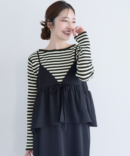 coca（coca）（コカ）の「【WEB限定セール】アンゴラタッチ ボートネックリブニット（ニット/セーター・レディース・ブラック/A/B/アイボリー/その他1/チャコール/ネイビー・S/M/L）」の11枚目の写真