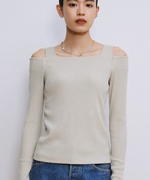 OUR WACOAL | カップ付きストラップオフショルダー 長袖(Tシャツ/カットソー)