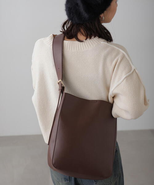 FREE'S MART（フリーズマート）の「◆ワンショルトート（トートバッグ・レディース・ブラック/ブラウン・ﾌﾘ-）」の13枚目の写真