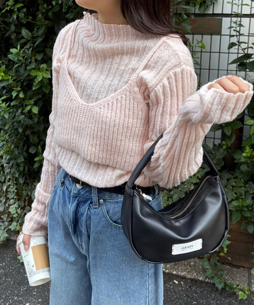 WEB限定】モヘアタッチビスチェ付きニット（ニット/セーター