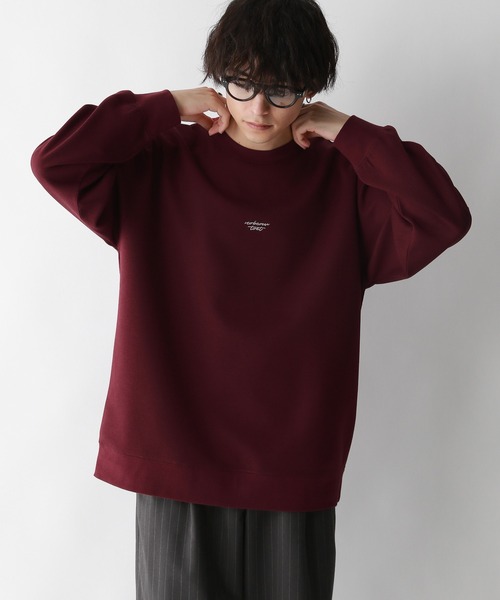 RAGEBLUE（レイジブルー）の「ワンポイント刺繍/オーバーサイズテックプルオーバースウェット（スウェット・メンズ・ブラック/ワインレッド/ホワイト/ダークグレー・LARGE/MEDIUM）」の11枚目の写真