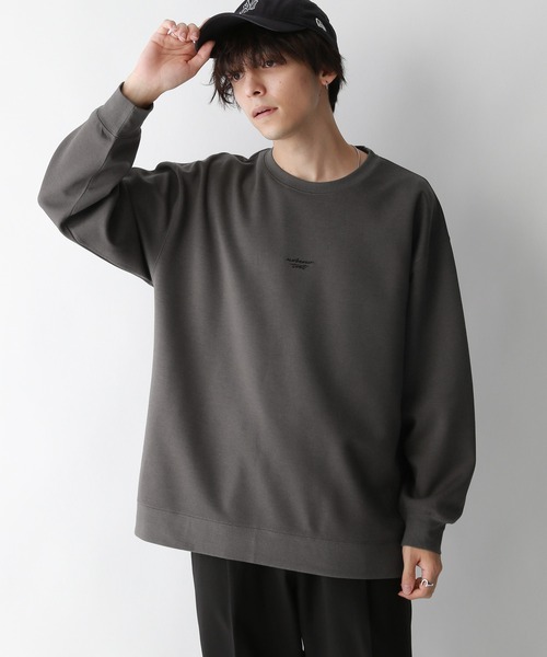 セール】ワンポイント刺繍/オーバーサイズテックプルオーバー