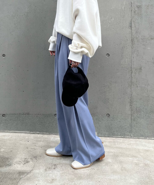 mline（エムライン）の「[mline]ウエストボタンスラックス（スラックス・レディース・ブラック/ブルー/チャコールグレー・1/2）」の13枚目の写真