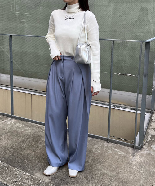 mline（エムライン）の「[mline]ウエストボタンスラックス（スラックス・レディース・ブラック/ブルー/チャコールグレー・1/2）」の14枚目の写真