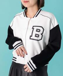 WEGO/イニシャルワッペンスタジャン