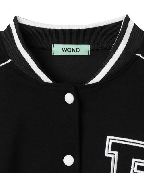WOND(ウォンド)の「WEGO/イニシャルワッペンスタジャン(ブルゾン・レディース・ブラック/ホワイト/グリーン・FREE)」の15枚目の写真