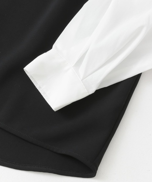 CHIGNON（シニヨン）の「CHIGNON　スリーブレイヤードドルマンブラウス（シャツ/ブラウス・レディース・ライトベージュ/ブラック・FREE）」の16枚目の写真