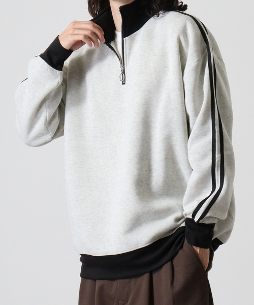 FUNALIVE(ファンアライブ)の「Half-zip sweatshirt / ハーフジップ スウェットトレーナー unisex(スウェット・メンズ・オートミール/グレイッシュベージュ/ブラック/チャコールアッシュ・M/L/XL)」の15枚目の写真