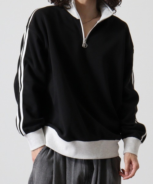 FUNALIVE(ファンアライブ)の「Half-zip sweatshirt / ハーフジップ スウェットトレーナー unisex(スウェット・メンズ・オートミール/グレイッシュベージュ/ブラック/チャコールアッシュ・M/L/XL)」の9枚目の写真