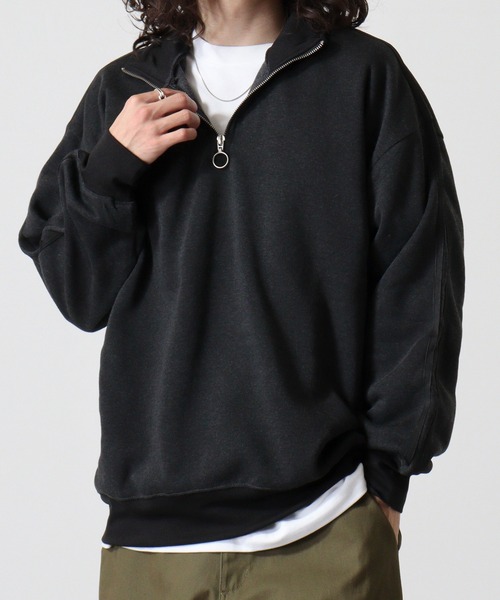 FUNALIVE(ファンアライブ)の「Half-zip sweatshirt / ハーフジップ スウェットトレーナー unisex(スウェット・メンズ・オートミール/グレイッシュベージュ/ブラック/チャコールアッシュ・M/L/XL)」の12枚目の写真