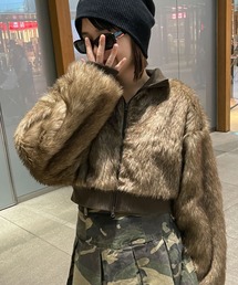 WEGO | WEGO/【24年秋冬新作】ミックスフェイクファーブルゾン(ブルゾン)