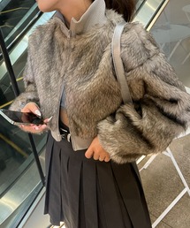 WEGO | WEGO/【24年秋冬新作】ミックスフェイクファーブルゾン(ブルゾン)