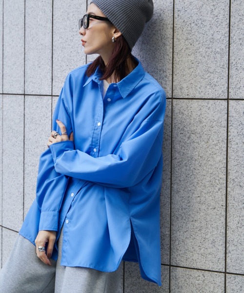 Auntie Rosa Holiday（アンティローザホリデー）の「オーバーサイズレギュラーカラーシャツ（シャツ/ブラウス・レディース・ブルー/オフホワイト/ピンク/その他・FREE）」の18枚目の写真