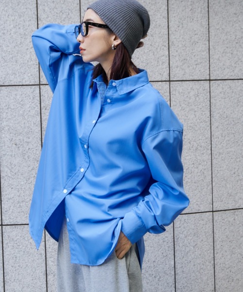 Auntie Rosa Holiday（アンティローザホリデー）の「オーバーサイズレギュラーカラーシャツ（シャツ/ブラウス・レディース・ブルー/オフホワイト/ピンク/その他・FREE）」の17枚目の写真