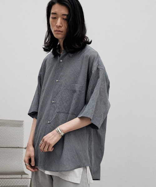 WYM LIDNM(ウィム バイ リドム)の「半袖シャツ(シャツ/ブラウス・メンズ・グリーン・L)」の3枚目の写真