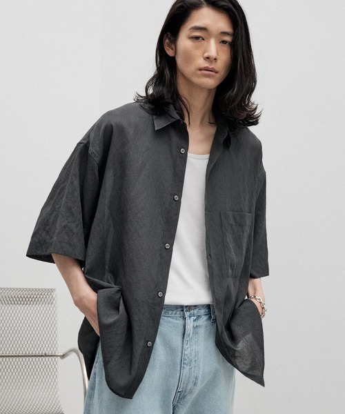 WYM LIDNM(ウィム バイ リドム)の「半袖シャツ(シャツ/ブラウス・メンズ・グリーン・L)」の7枚目の写真
