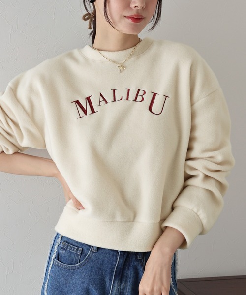 BLUEEAST(ブルーイースト)の「MALIBU起毛フリーススウェット(スウェット・レディース・アイボリー/ブラック/ベージュ・MEDIUM)」の8枚目の写真