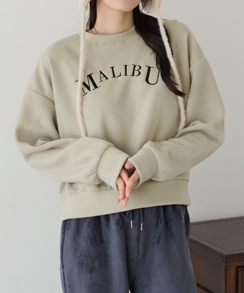BLUEEAST(ブルーイースト)の「MALIBU起毛フリーススウェット(スウェット・レディース・アイボリー/ブラック/ベージュ・MEDIUM)」の10枚目の写真