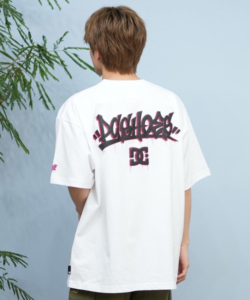 DC（ディーシー）の「DC/ディーシー 半袖Tシャツ バックプリント ルーズシルエット 25 GRAFFITTI SS DST251097（Tシャツ/カットソー・メンズ・ホワイト/ブラック・XL/L/M/XXL）」の5枚目の写真