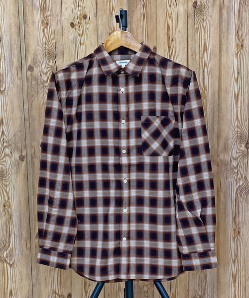 TopIsm（トップイズム）の「無地 チェック ストライプ ブロード長袖シャツ（シャツ/ブラウス・メンズ・ホワイト×ブルー/ブラック系その他2/ブラック/ホワイト/ブルー系その他/ブラック系その他/ブルー/ホワイト×ブラック/ネイビー/オレンジ・L/XL/M）」の10枚目の写真