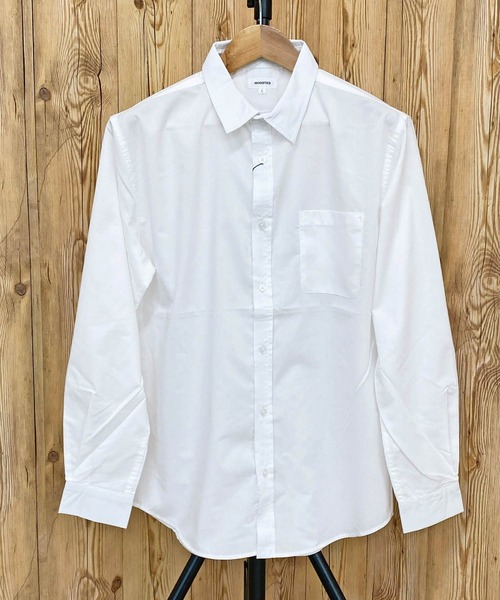 TopIsm（トップイズム）の「無地 チェック ストライプ ブロード長袖シャツ（シャツ/ブラウス・メンズ・ホワイト×ブルー/ブラック系その他2/ブラック/ホワイト/ブルー系その他/ブラック系その他/ブルー/ホワイト×ブラック/ネイビー/オレンジ・L/XL/M）」の11枚目の写真