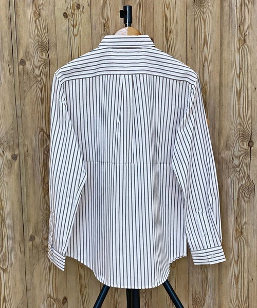 TopIsm（トップイズム）の「無地 チェック ストライプ ブロード長袖シャツ（シャツ/ブラウス・メンズ・ホワイト×ブルー/ブラック系その他2/ブラック/ホワイト/ブルー系その他/ブラック系その他/ブルー/ホワイト×ブラック/ネイビー/オレンジ・L/XL/M）」の18枚目の写真
