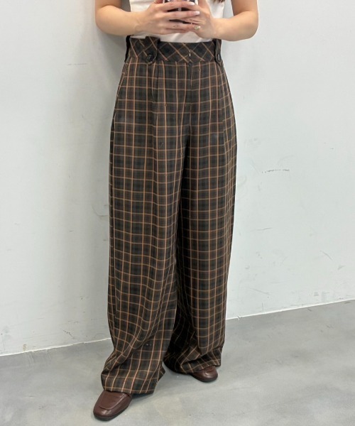 【LOILE】Jacquard wide pants /ロワル　ワイドパンツ ルーズワイドデニムパンツ[cu512] | レディースファッション通販