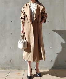 Q | ノーカラートレンチコート(トレンチコート)
