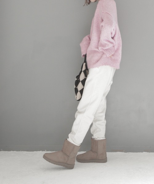 SOROTTO(ソロット)の「【軽量】シンプル ムートンブーツ(ブーツ・レディース・ブラック/ブラウン・S/M/L/LL)」の5枚目の写真