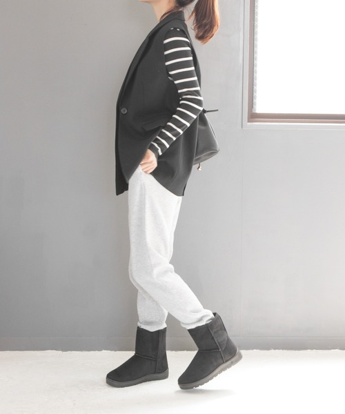 SOROTTO(ソロット)の「【軽量】シンプル ムートンブーツ(ブーツ・レディース・ブラック/ブラウン・S/M/L/LL)」の17枚目の写真