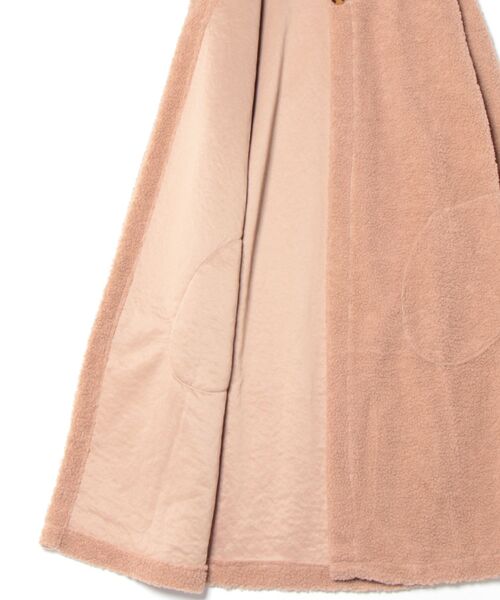 STYLEBLOCK（スタイルブロック）の「ノーカラーボアコート（ムートンコート・レディース・ライトブラウン/ダークブラウン・FREE）」の3枚目の写真