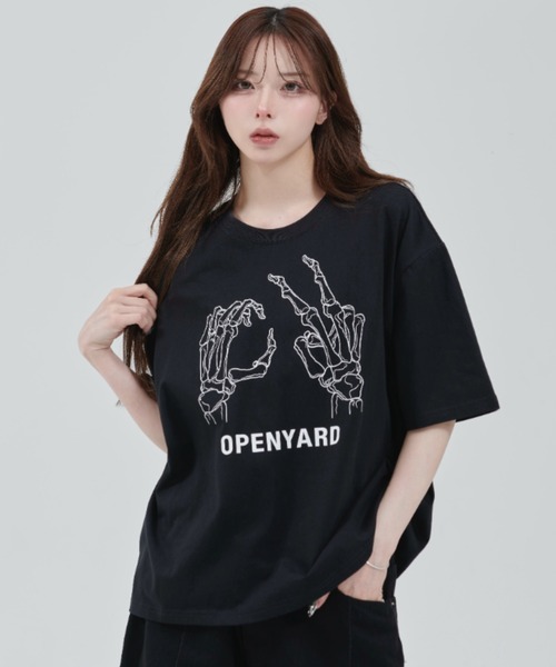 ★OY★BONE HAND CROPPED TEE - WHITE★正規品/韓国直送料込 OY/オーワイ』BASIC LOGO LONG SLEEVE/ベーシックロゴロング