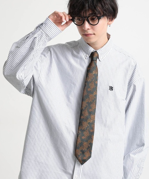 RAGEBLUE（レイジブルー）の「【MADE IN JAPAN】ジャガード/柄アソートネクタイ（ネクタイ・メンズ・ブラック系その他3/グリーン系その他4/その他1/ホワイト/その他8/その他5/その他6/その他7/ワインレッド/グリーン/ネイビー・FREE）」の4枚目の写真