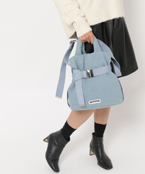 OUTDOOR PRODUCTS(アウトドアプロダクツ)の「【HEREIAM】OUTDOOR(アウトドア)別注/2WAYベルトトートバッグS(トートバッグ・レディース・ブラック/カーキ/ブルー/シルバー/レッド/ブラック系/ブラウン/レオパード/ゼブラ/ライトブルー/ワンウォッシュ・FREE)」の5枚目の写真