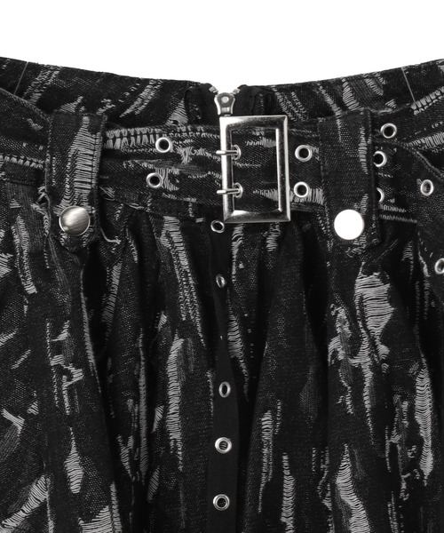 Figments（フィグメンツ）の「パンクデニムミニスカパン（デニムスカート・レディース・ブラック/ブルー・FREE）」の11枚目の写真