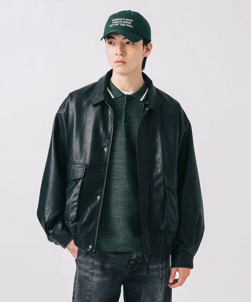 BEAMS HEART(ビームスハート)の「【完売間近】クラシック フェイクレザー ブルゾン/Classic Faux Leather Blouson(ユニセックス)(ブルゾン・メンズ・ブラック/ダークブラウン・LARGE/MEDIUM/SMALL)」の8枚目の写真