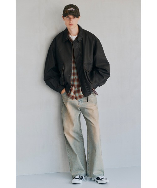 BEAMS HEART(ビームスハート)の「【完売間近】クラシック フェイクレザー ブルゾン/Classic Faux Leather Blouson(ユニセックス)(ブルゾン・メンズ・ブラック/ダークブラウン・LARGE/MEDIUM/SMALL)」の15枚目の写真