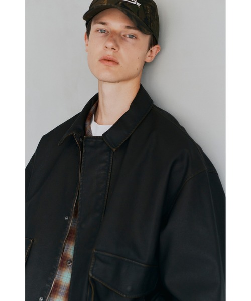 BEAMS HEART(ビームスハート)の「【完売間近】クラシック フェイクレザー ブルゾン/Classic Faux Leather Blouson(ユニセックス)(ブルゾン・メンズ・ブラック/ダークブラウン・LARGE/MEDIUM/SMALL)」の16枚目の写真