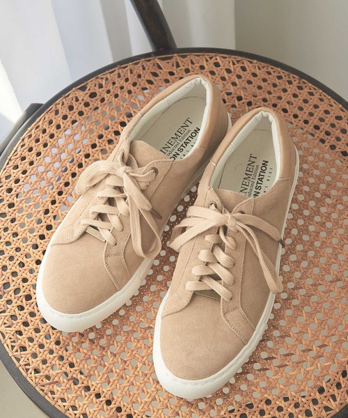 UNION STATION（ユニオンステーション）の「<UNION STATION by MEN'S BIGI> Original Sneakers（スニーカー・メンズ・ベージュ/ブラック×ブラック/ホワイト×ホワイト・MEDIUM/LARGE）」の3枚目の写真