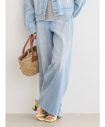 LILY BROWN | [L.B CANDY STOCK]ビジュースタッズワイドデニムパンツ(デニムパンツ)