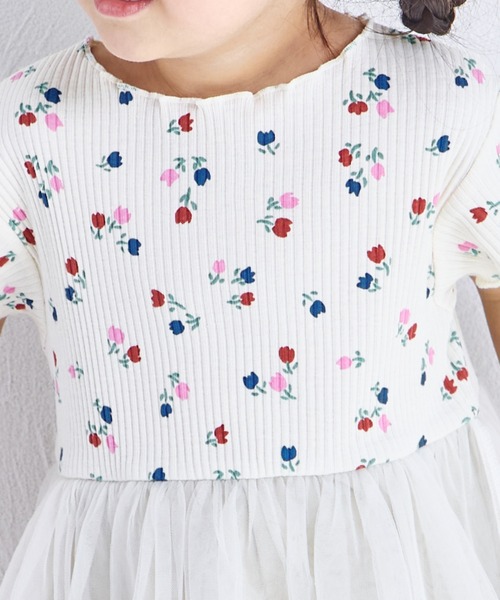 pairmanon（ペアマノン）の「【リンクコーデ】【リブコットン100】チュールドッキングワンピース（ワンピース・キッズ・ブラック系その他2/ブラック系その他/ピンク系その他/ホワイト系その他・130/120/140/100/110/90/150）」の8枚目の写真