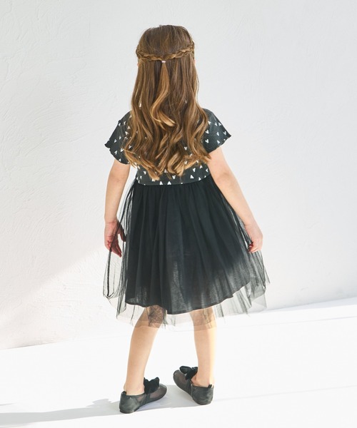 pairmanon（ペアマノン）の「【リンクコーデ】【リブコットン100】チュールドッキングワンピース（ワンピース・キッズ・ブラック系その他2/ブラック系その他/ピンク系その他/ホワイト系その他・130/120/140/100/110/90/150）」の11枚目の写真