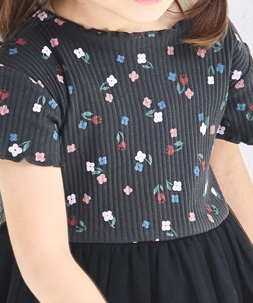 pairmanon（ペアマノン）の「【リンクコーデ】【リブコットン100】チュールドッキングワンピース（ワンピース・キッズ・ブラック系その他2/ブラック系その他/ピンク系その他/ホワイト系その他・130/120/140/100/110/90/150）」の18枚目の写真